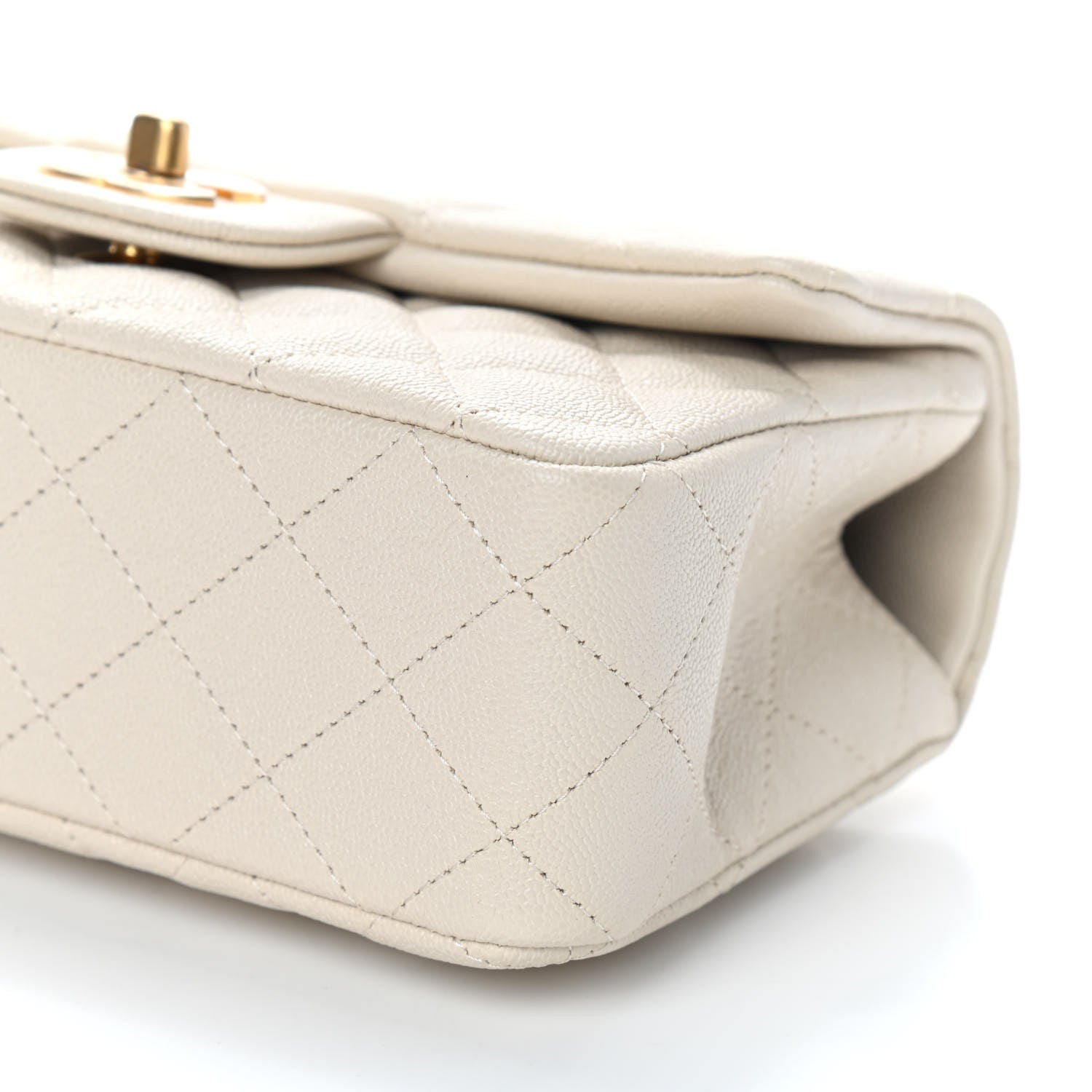 Chanel Caviar Quilted Mini Top Handle Rectangular Flap Beige 8 of 8