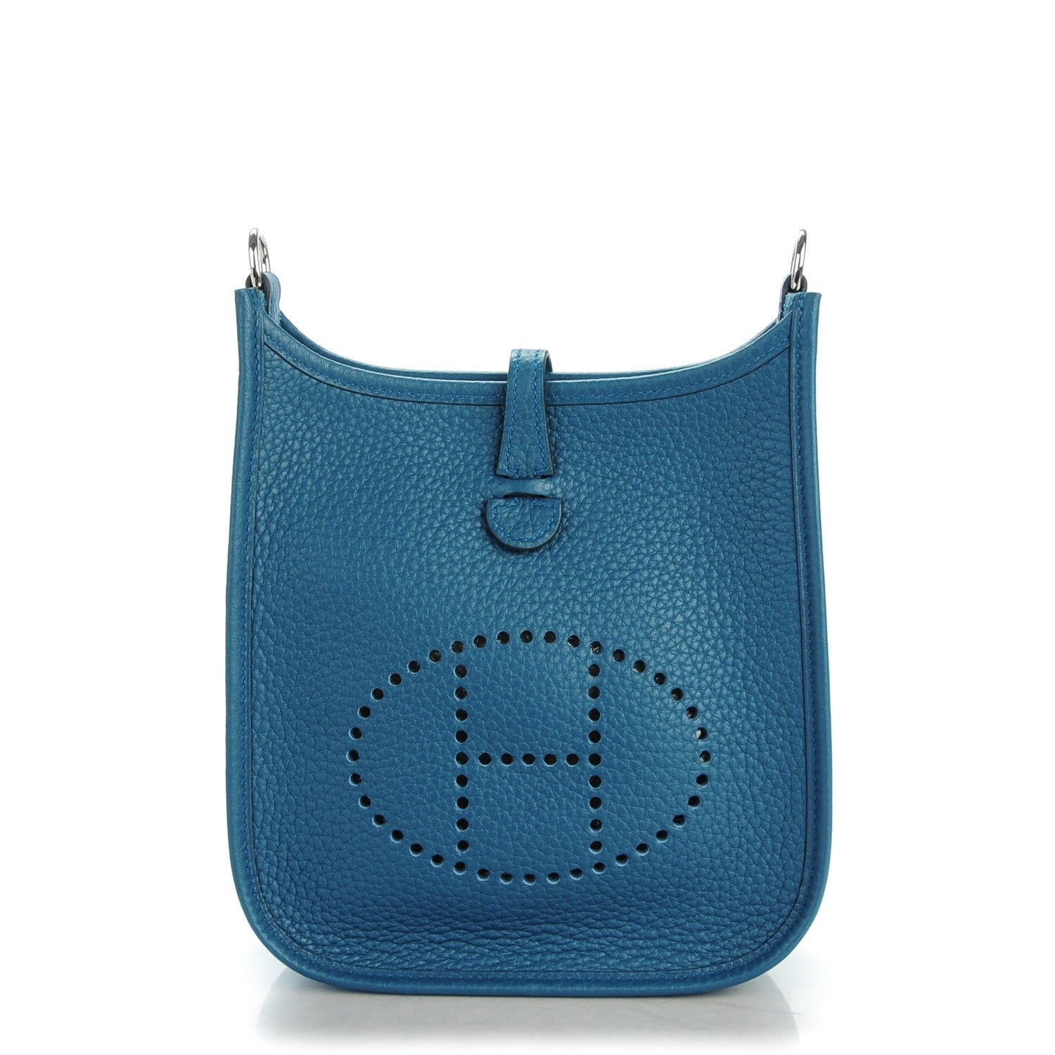 Hermes Taurillon Clemence Amazone Evelyne TPM Colvert Bleu Atoll 1 of 11
