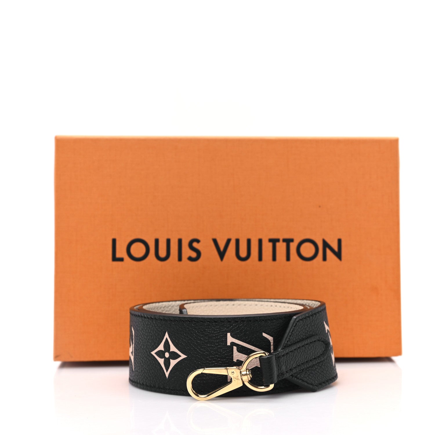 Louis Vuitton Empreinte Monogram Bandouliere Shoulder Strap Black Beige 5 of 5