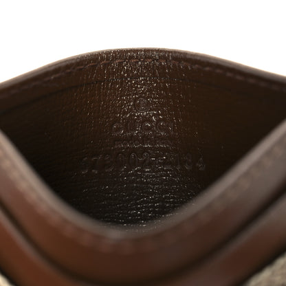 Gucci GG Supreme Monogram Azalea Calfskin Retro Interlocking G Card Holder Beige Ebony Brown Sugar 6 of 7