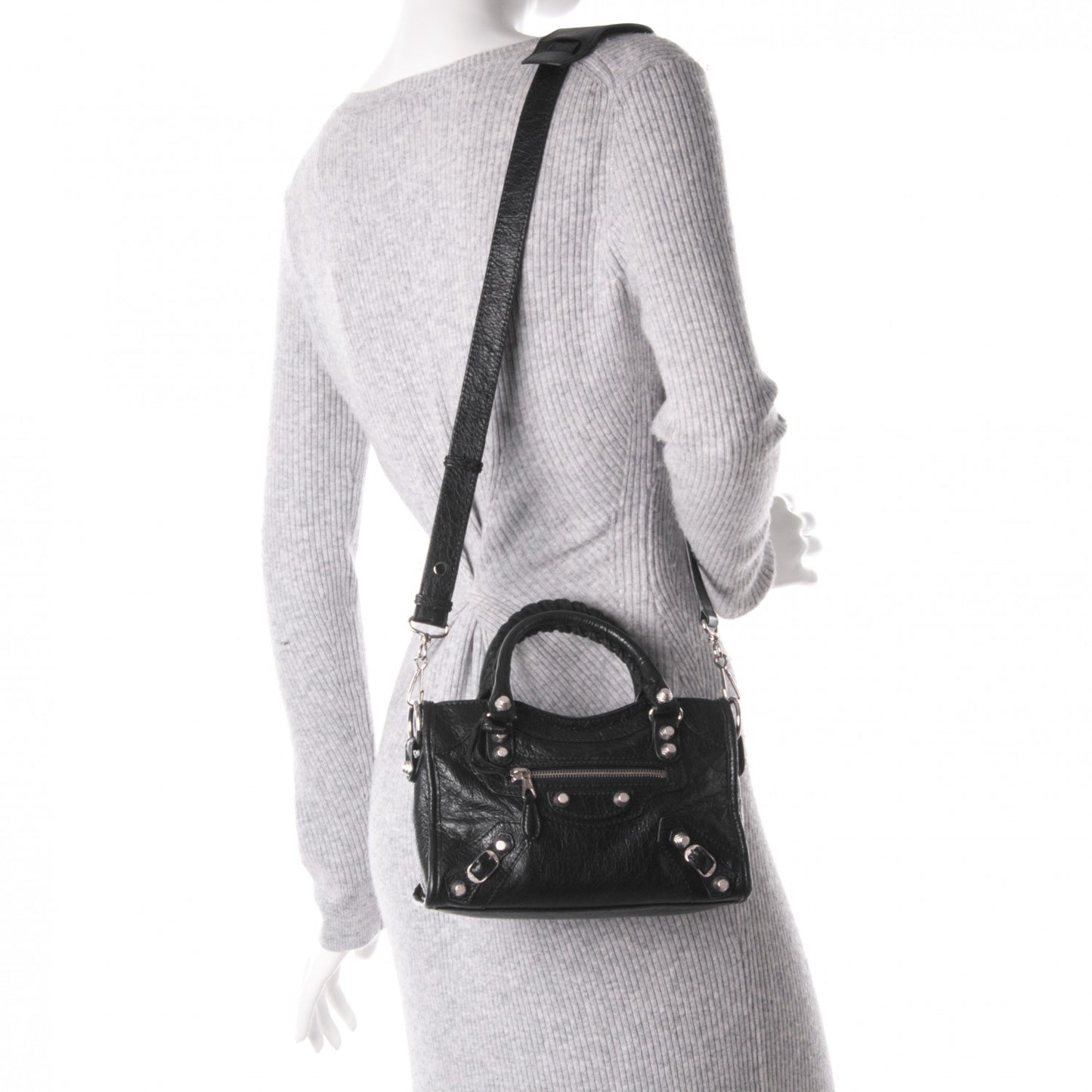 Agneau Giant 12 Silver Hardware Mini City Black