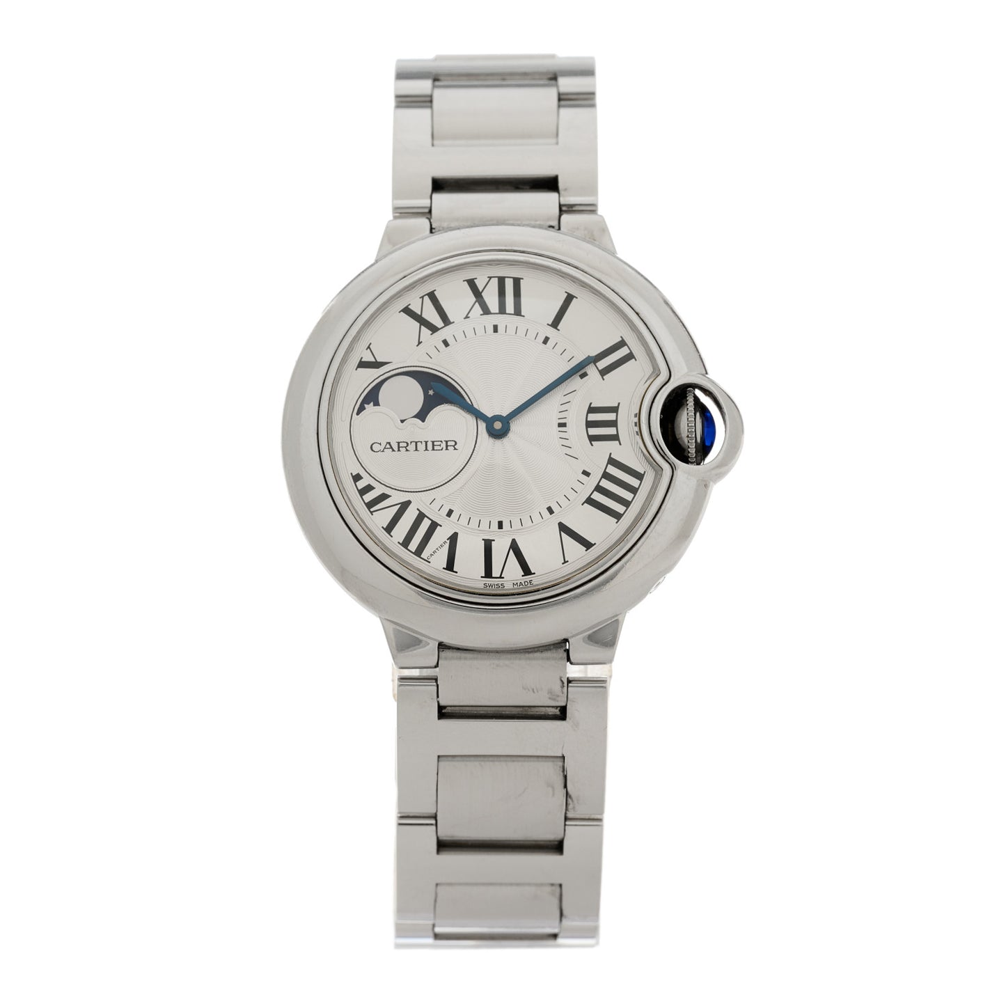 Stainless Steel 37mm Ballon Bleu De Cartier Moonphase Automatic Watch