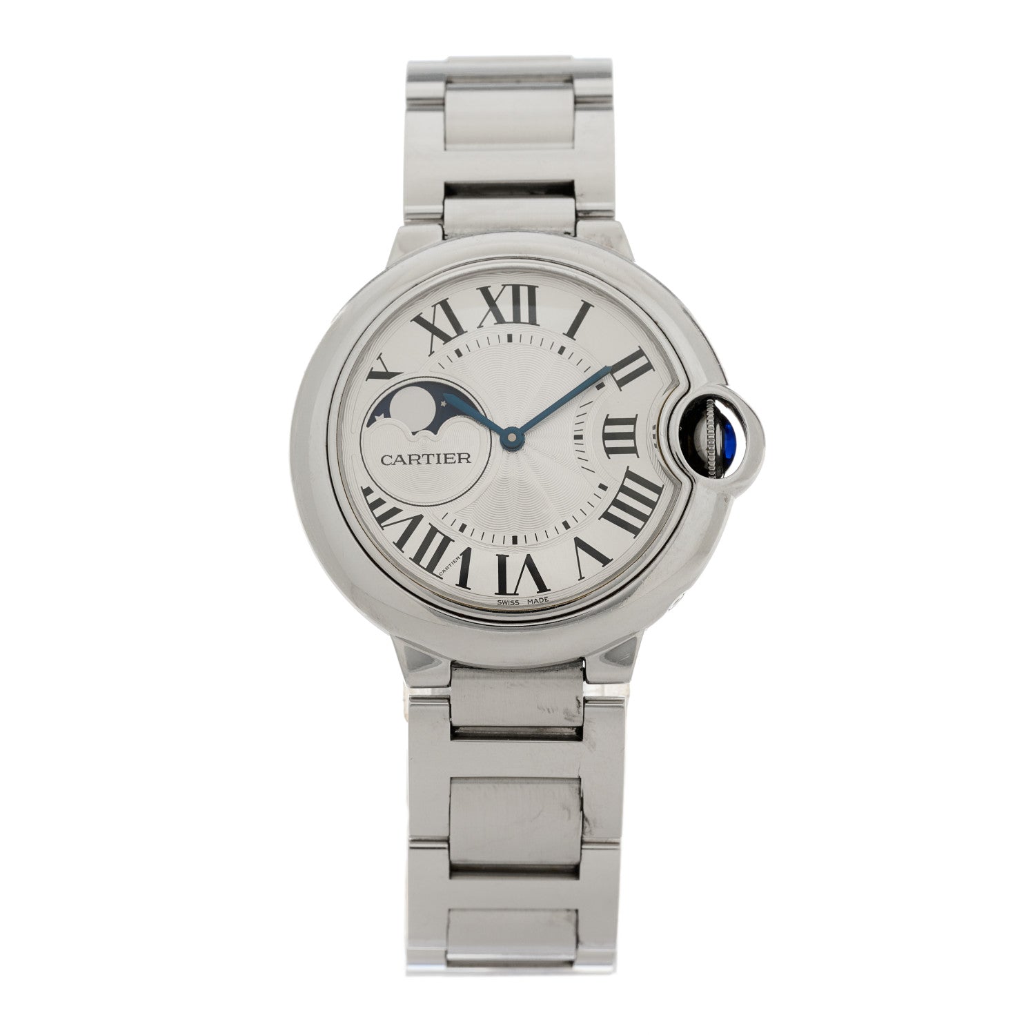Cartier Stainless Steel 37mm Ballon Bleu De Cartier Moonphase Automatic Watch 1 of 4