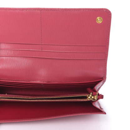 Prada Vitello Move Continental Flap Wallet Peonia 5 of 12