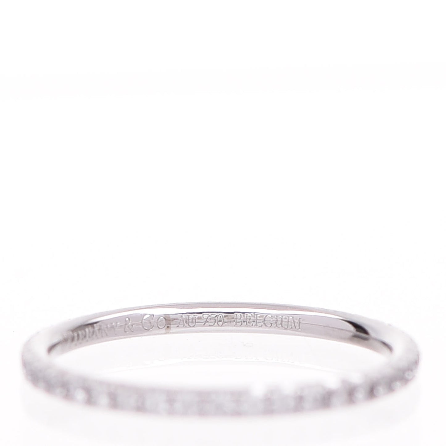 18K White Gold Diamond Metro Ring 48 4.5