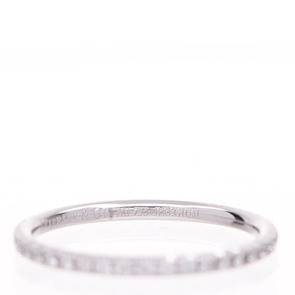 Tiffany 18K White Gold Diamond Metro Ring 48 4.5 4 of 5