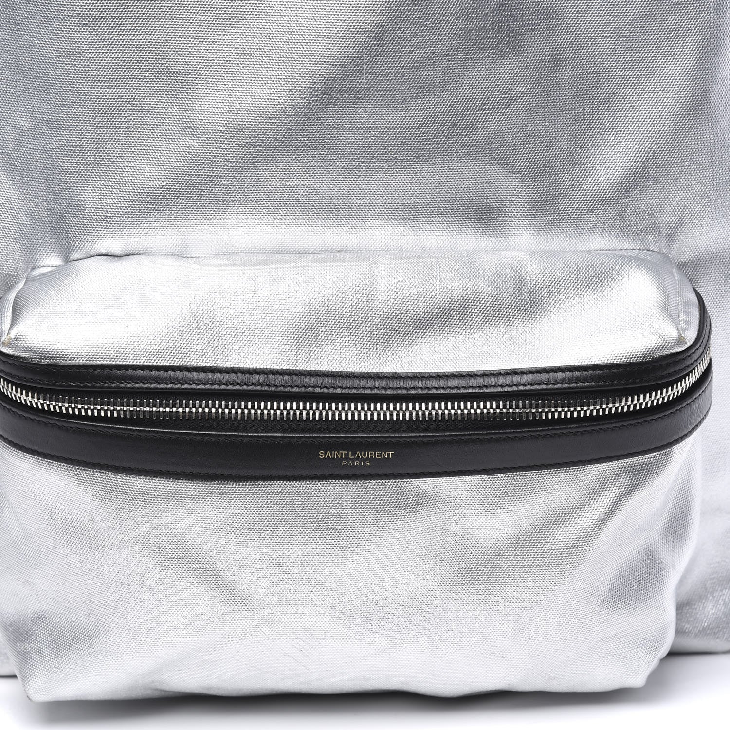 Saint Laurent Nylon Metallic Hunting Backpack Silver 13 of 13