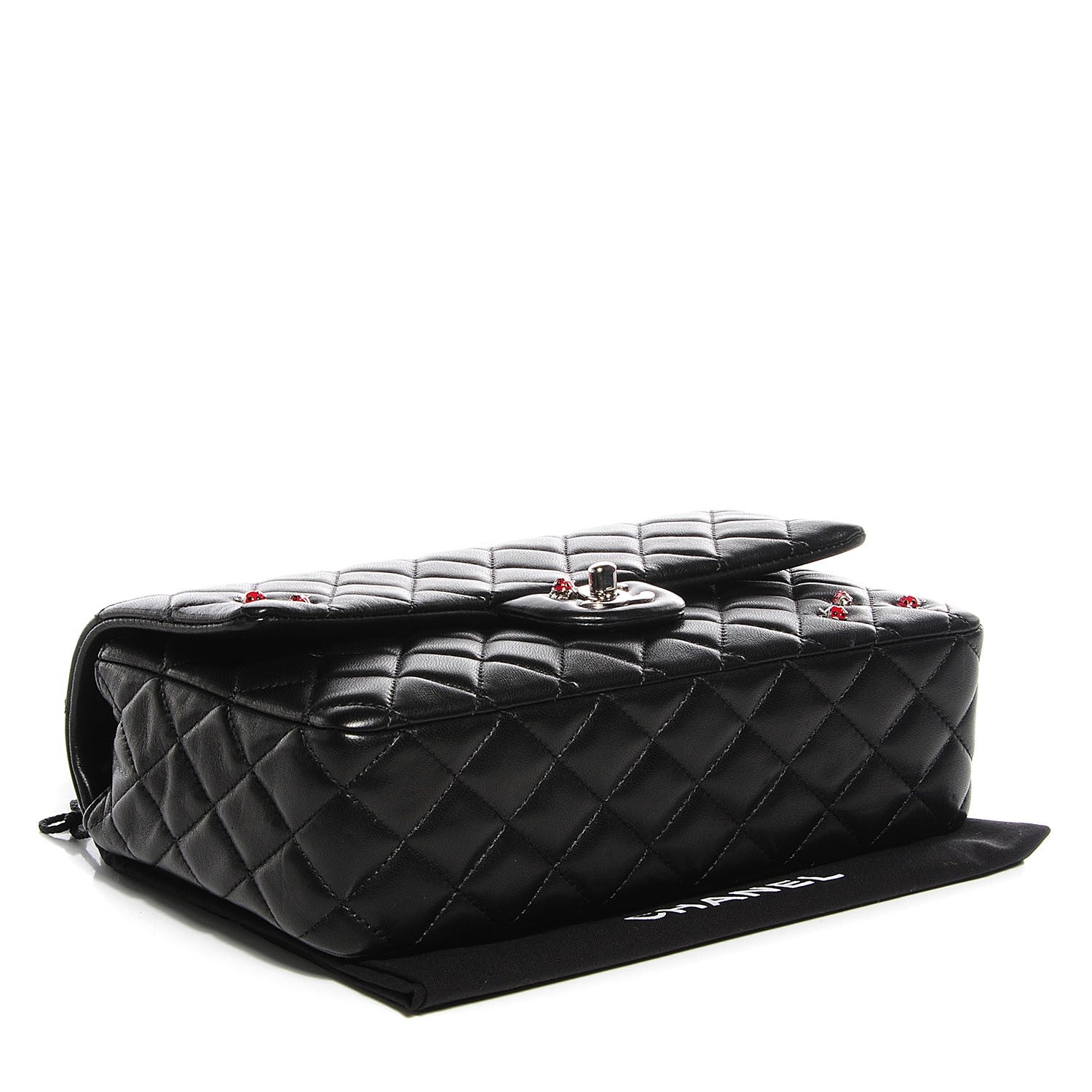 Chanel Lambskin Quilted Medium Ladybug Flap Black 4 of 9