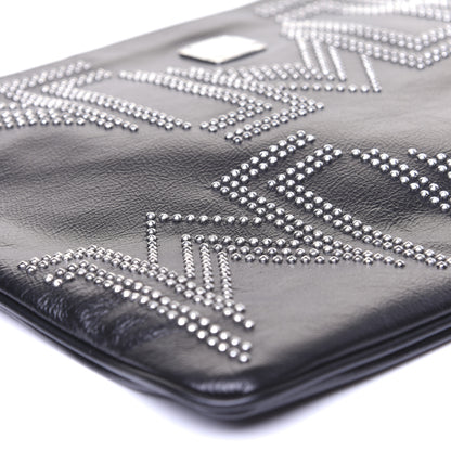 MCM Lambskin Studded Wristlet Pouch Black 6 of 11