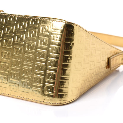Fendi Vitello Mirror FF Embossed Mama Baguette Oro Ambrato 10 of 10