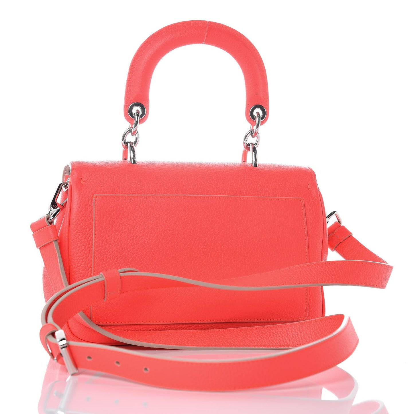 Bullcalf Mini Be Dior Satchel Fluorescent Goji Pink