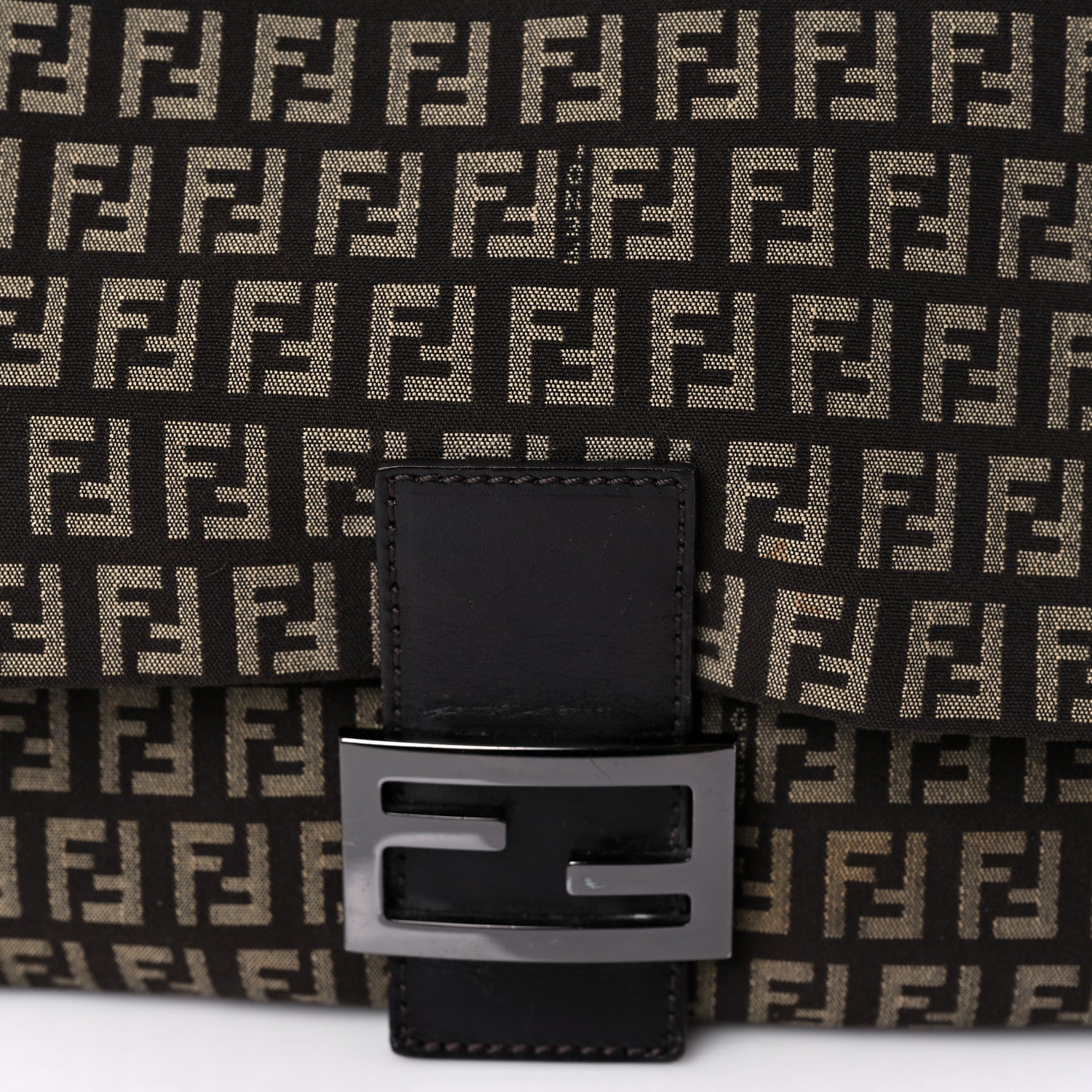 Fendi Zucchino Vitello Mama Baguette Testa di Moro Beige 13 of 17