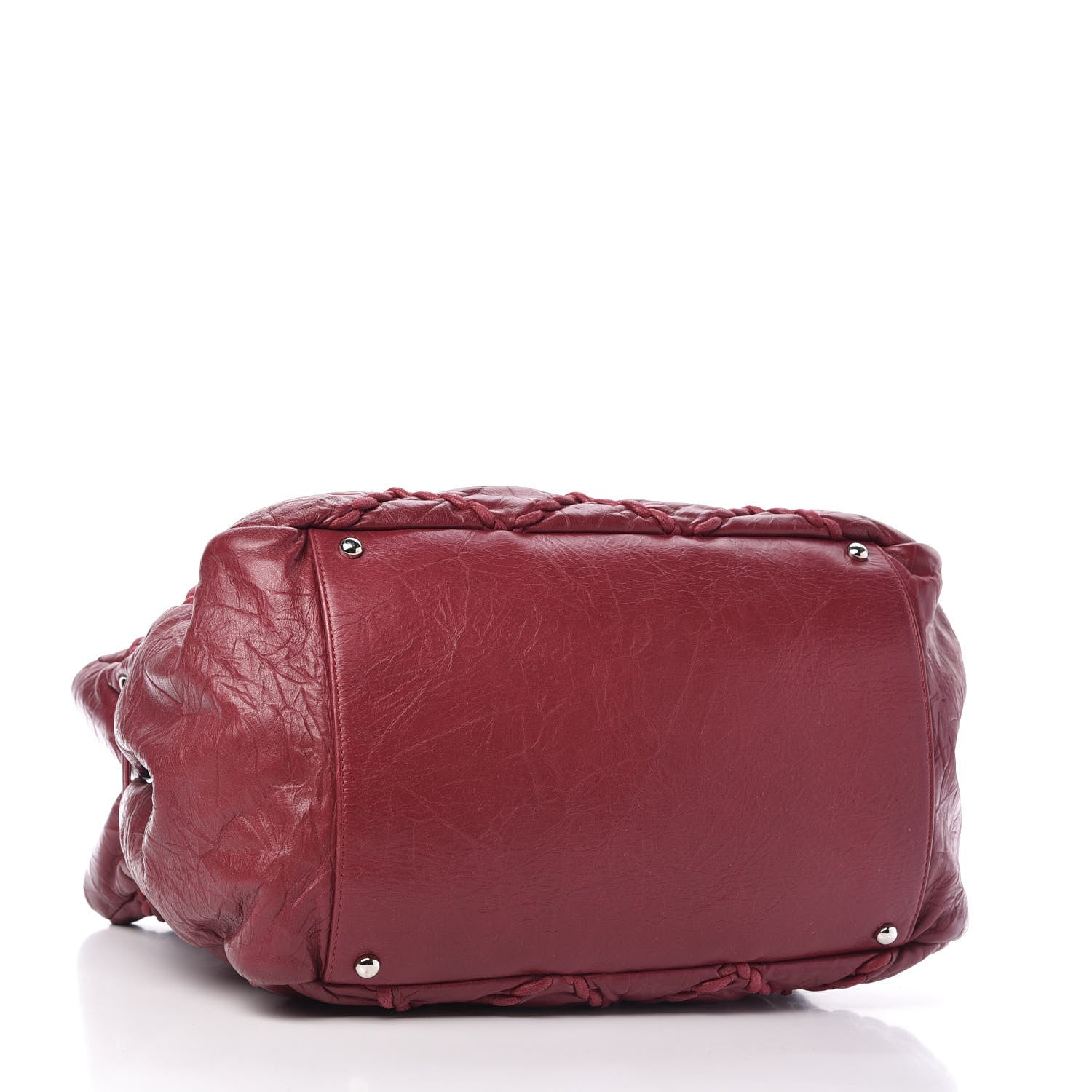 Chanel Calfskin Ultra Stitch Tote Dark Red 4 of 10