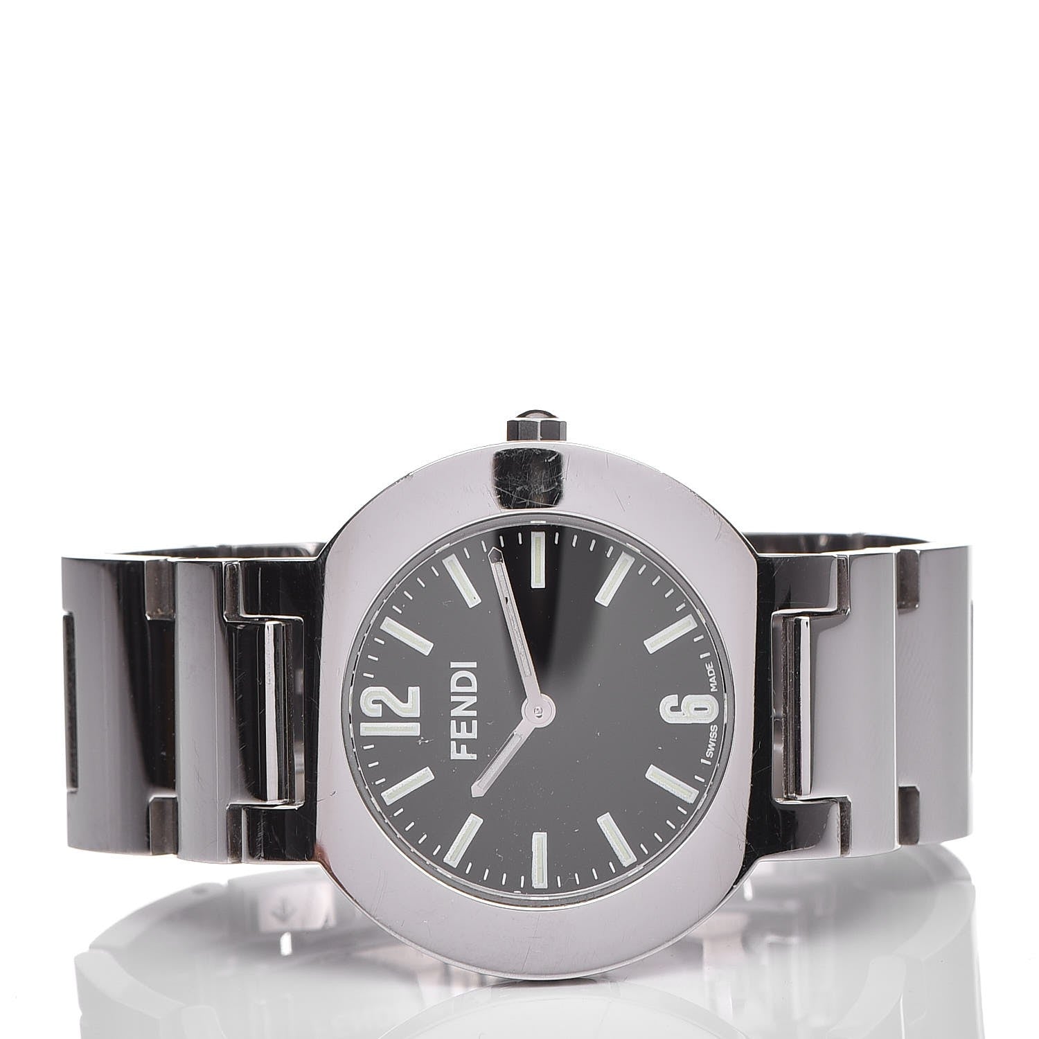Fendi Stainless Steel 35mm Orologi Quartz Watch Black 3 of 9