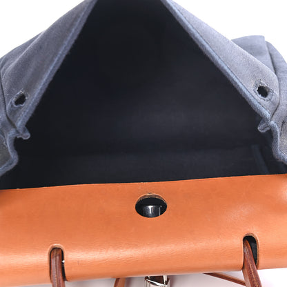 Hermes Toile Vache Calfskin Herbag 30 PM Black Natural 4 of 8