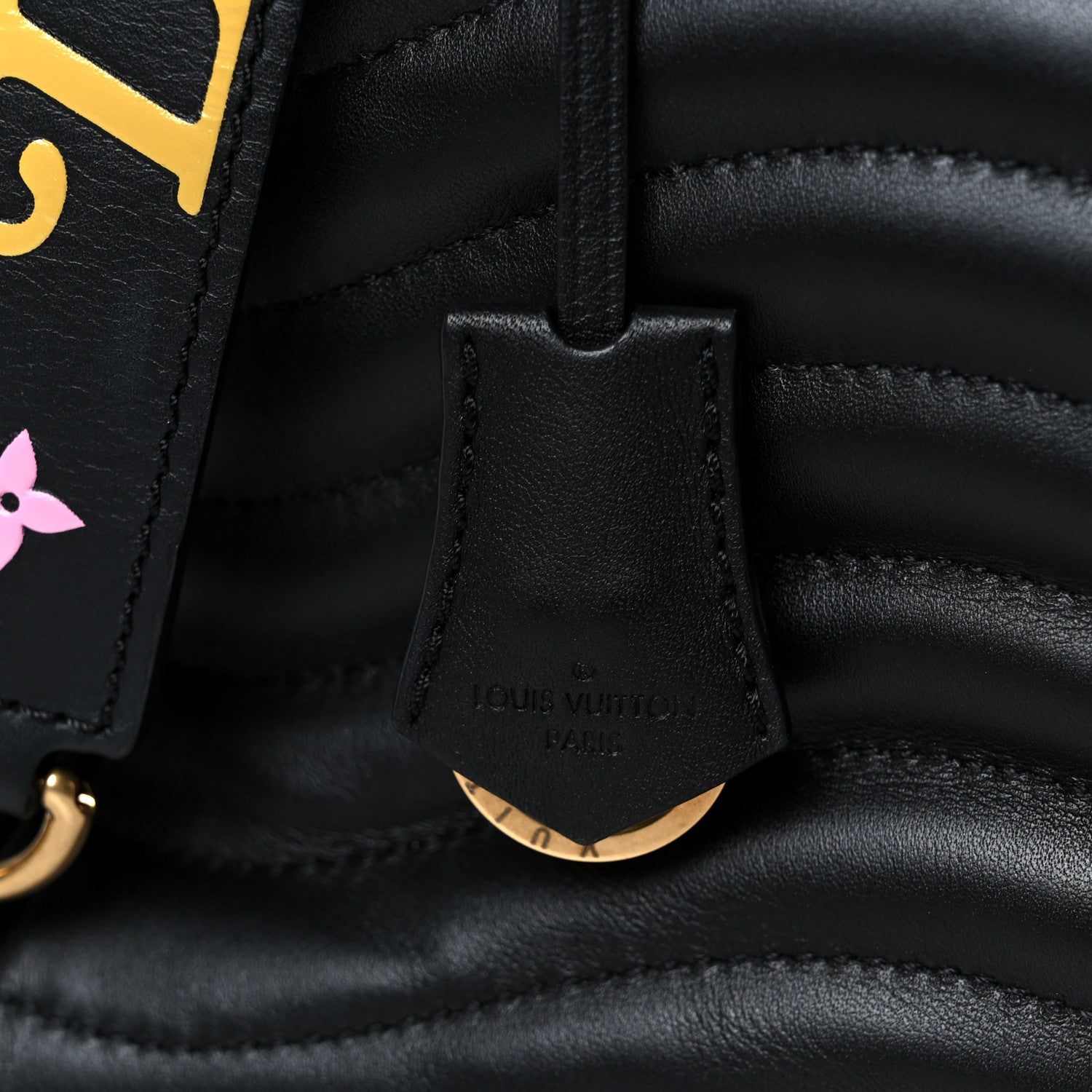 Louis Vuitton Calfskin New Wave Chain Tote Black 8 of 11