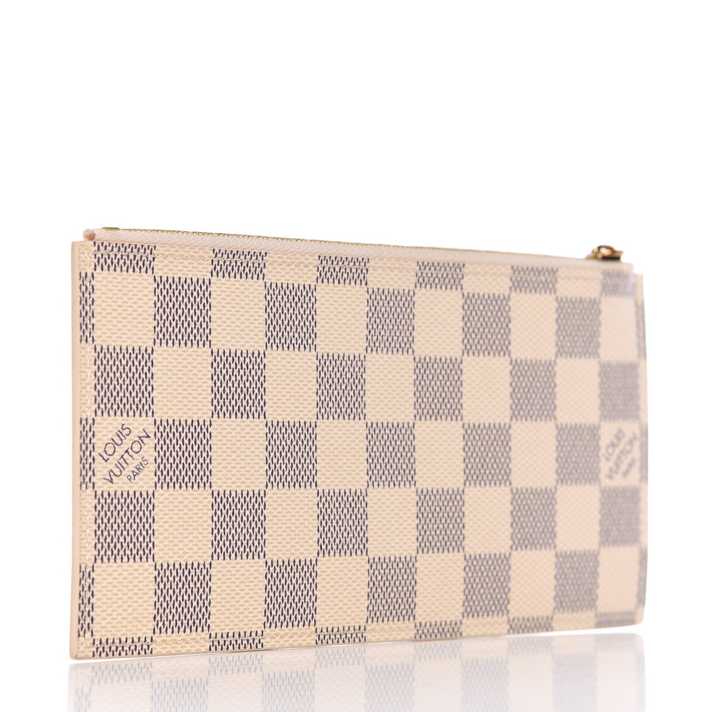 Damier Azur Felicie Chain Wallet Zippered Insert Rose Ballerine