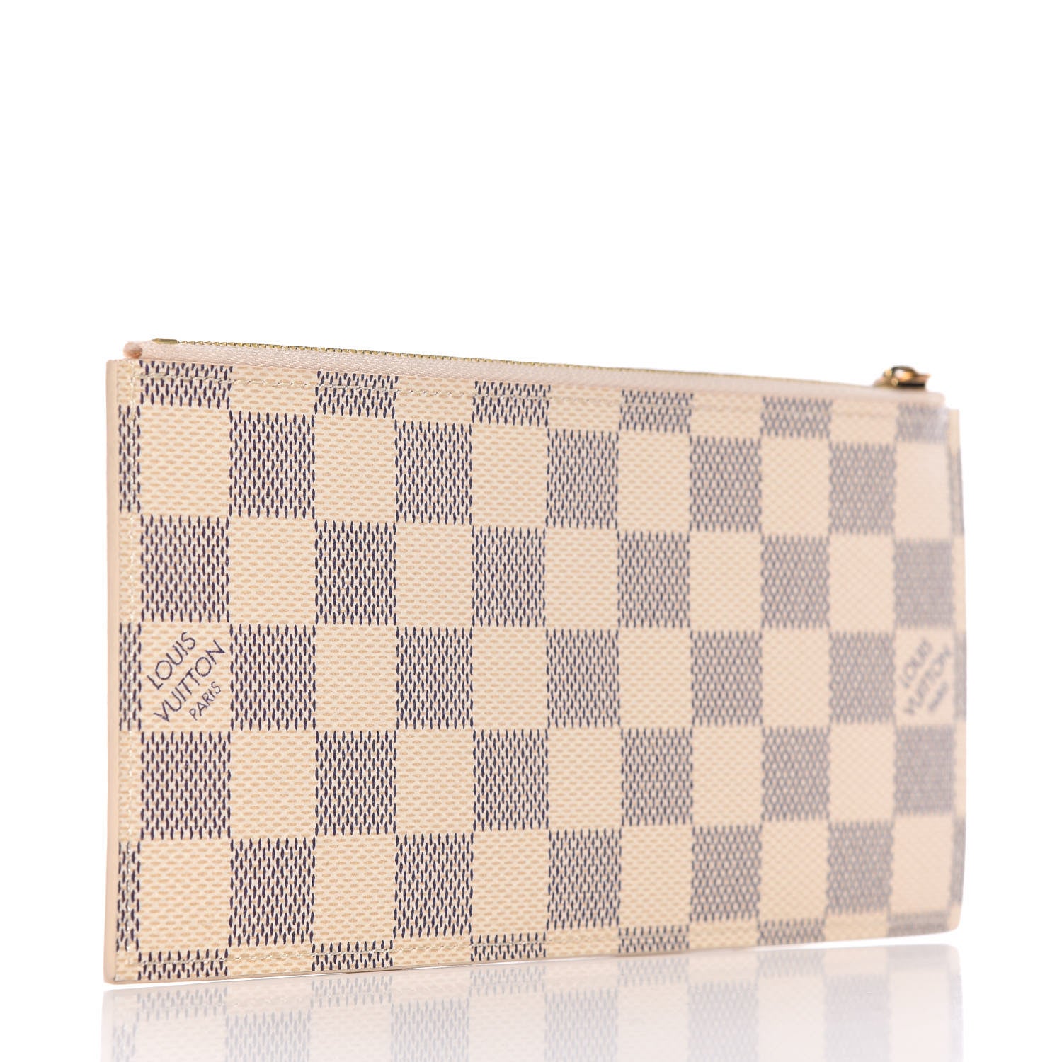 Louis Vuitton Damier Azur Felicie Chain Wallet Zippered Insert Rose Ballerine 3 of 6