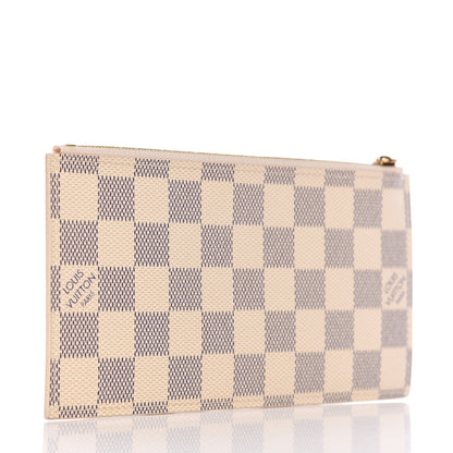 Louis Vuitton Damier Azur Felicie Chain Wallet Zippered Insert Rose Ballerine 3 of 6