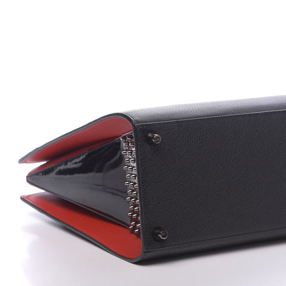 Christian Louboutin Calfskin Patent Studded Large Paloma Black 11 of 14