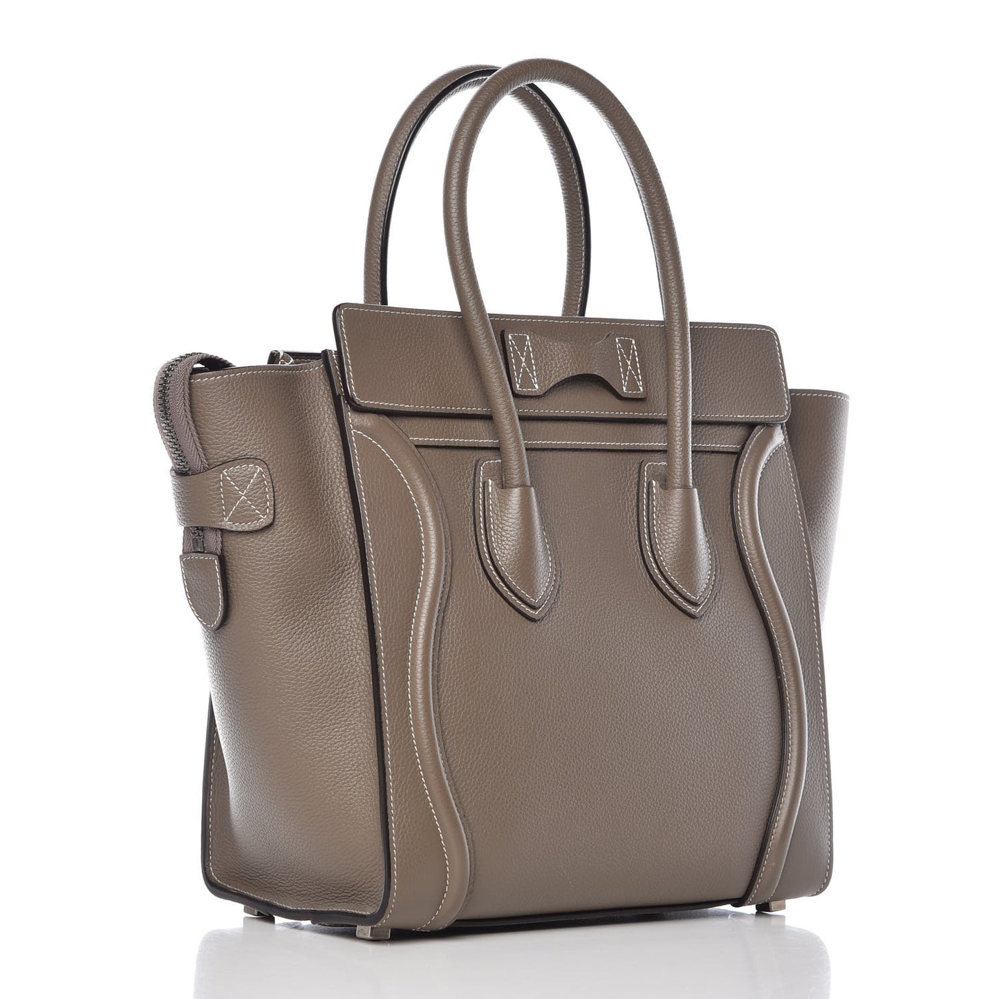 Drummed Calfskin Micro Luggage Souris