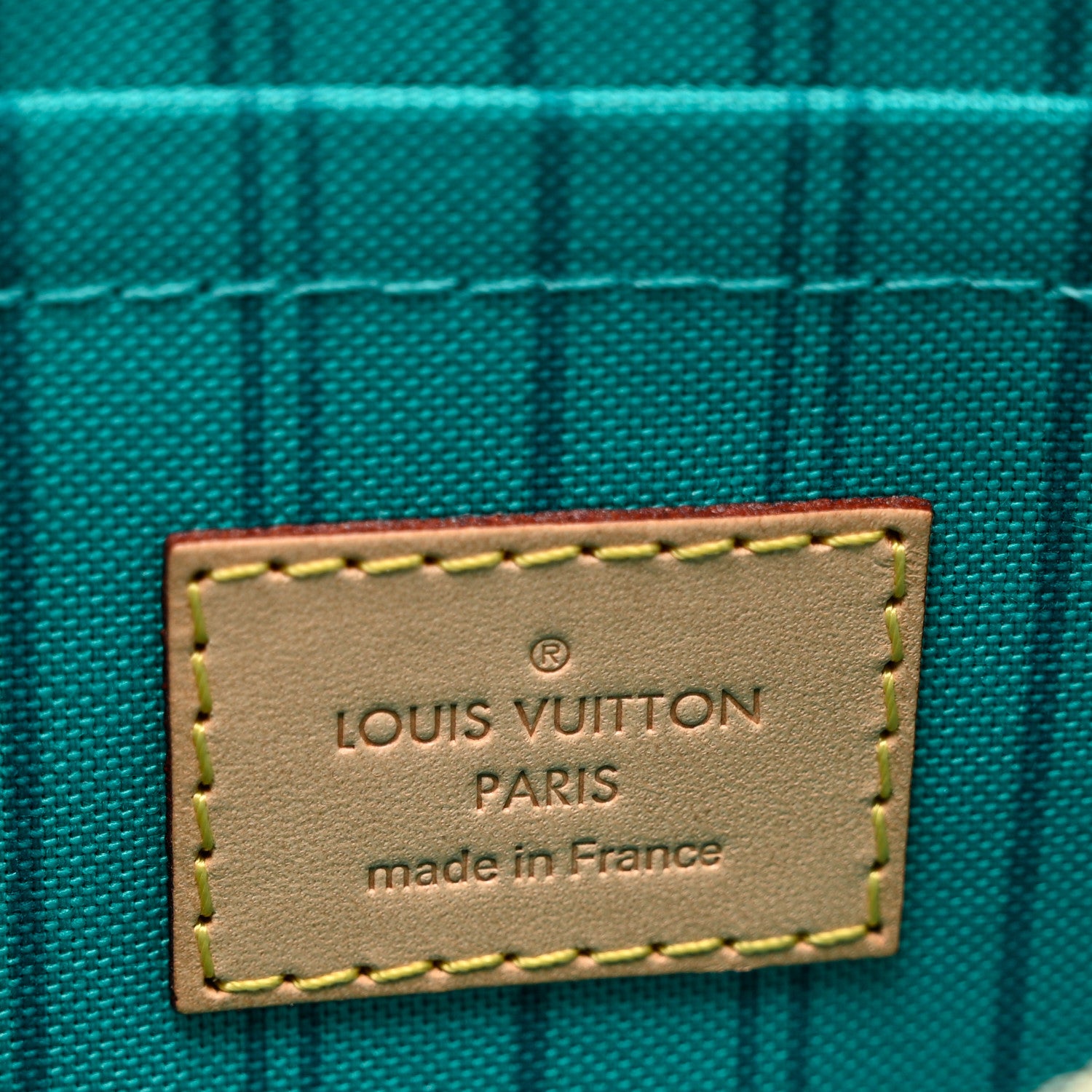 Louis Vuitton Monogram Neverfull MM GM Pochette Turquoise 7 of 7