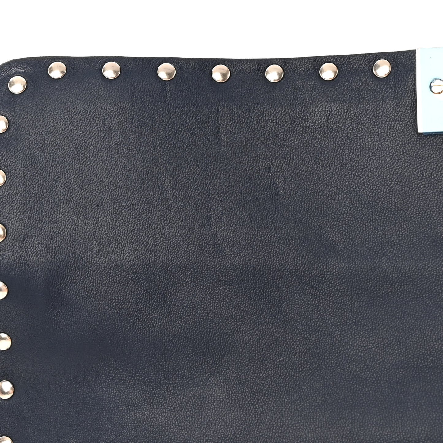 Nappa Large Rockstud Spike Shoulder Bag Marine