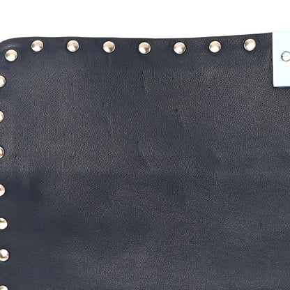 Valentino Garavani Nappa Large Rockstud Spike Shoulder Bag Marine 11 of 14