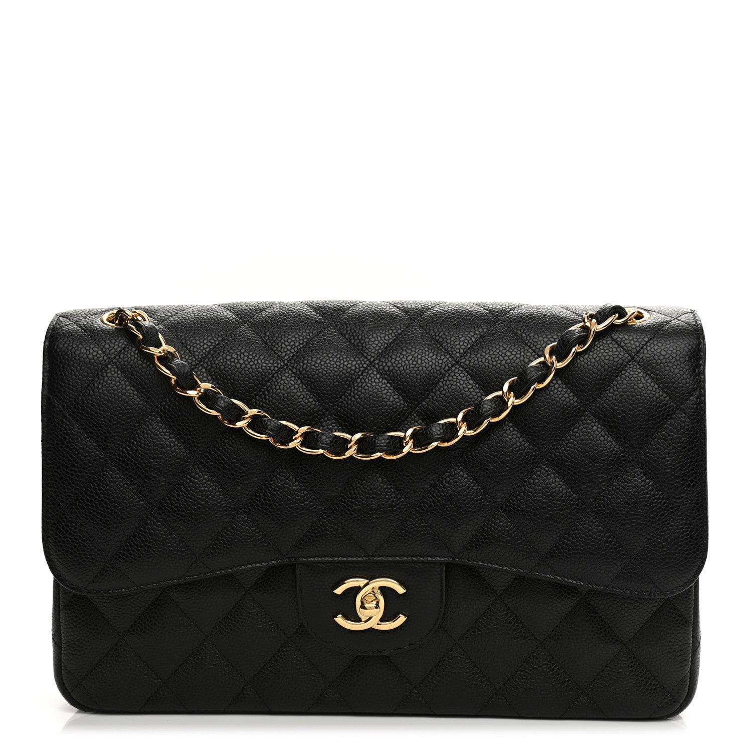 Chanel Caviar Quilted Jumbo Double Flap Black 2 of 11