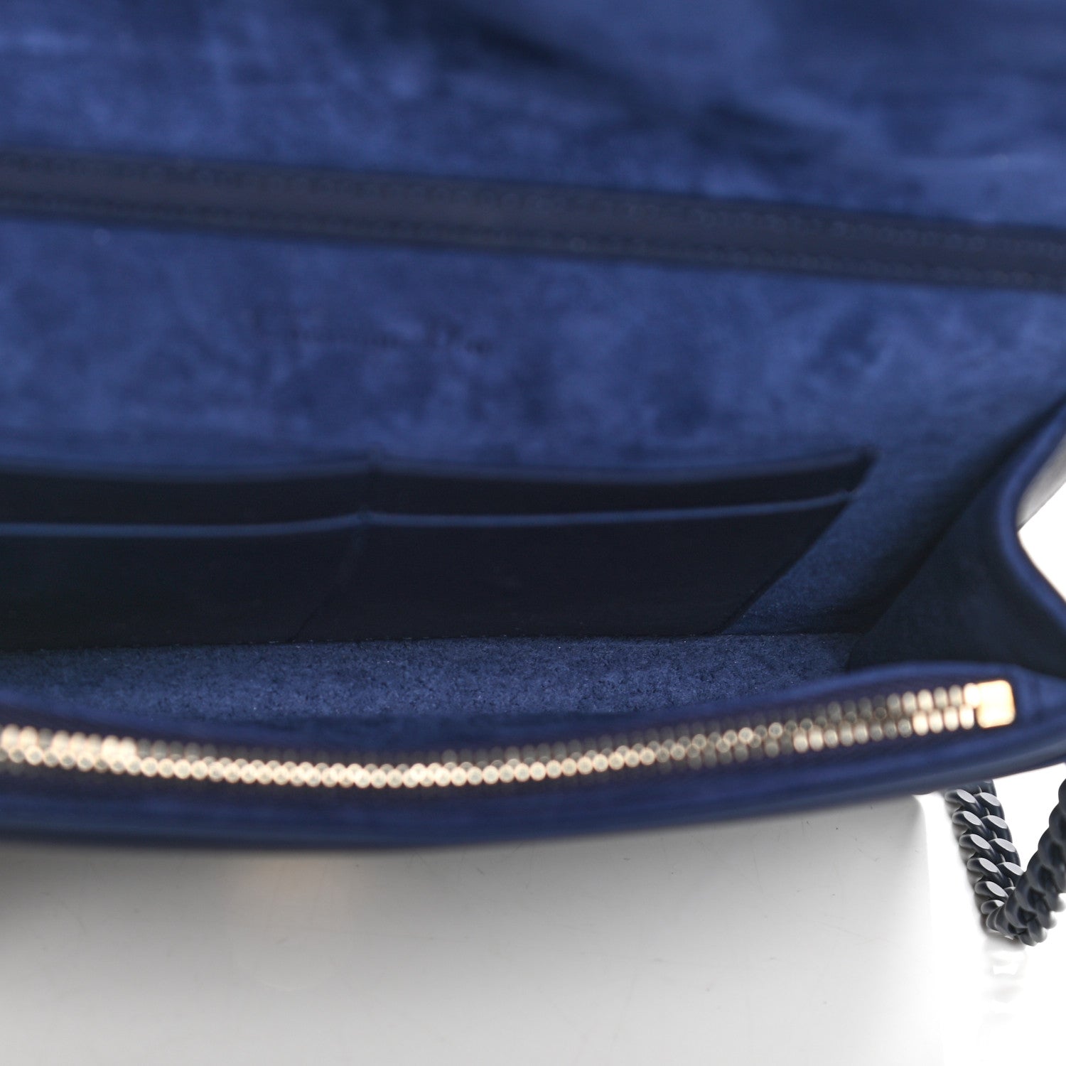 Christian Dior Ultra Matte Calfskin Studded Diorama Wallet on Chain Pouch Indigo 8 of 16