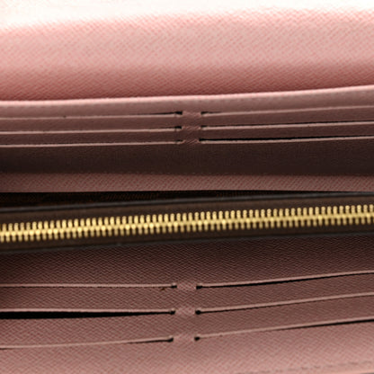 Louis Vuitton Damier Ebene Studded Sarah Wallet NM Rose Ballerine 8 of 24