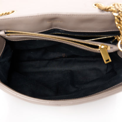 Saint Laurent Calfskin Y Quilted Monogram Medium Loulou Chain Satchel Greyish Brown 5 of 11