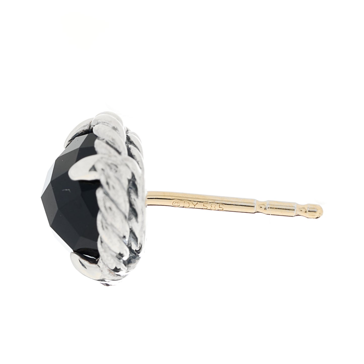 Sterling Silver Black Onyx 8mm Chatelaine Earrings