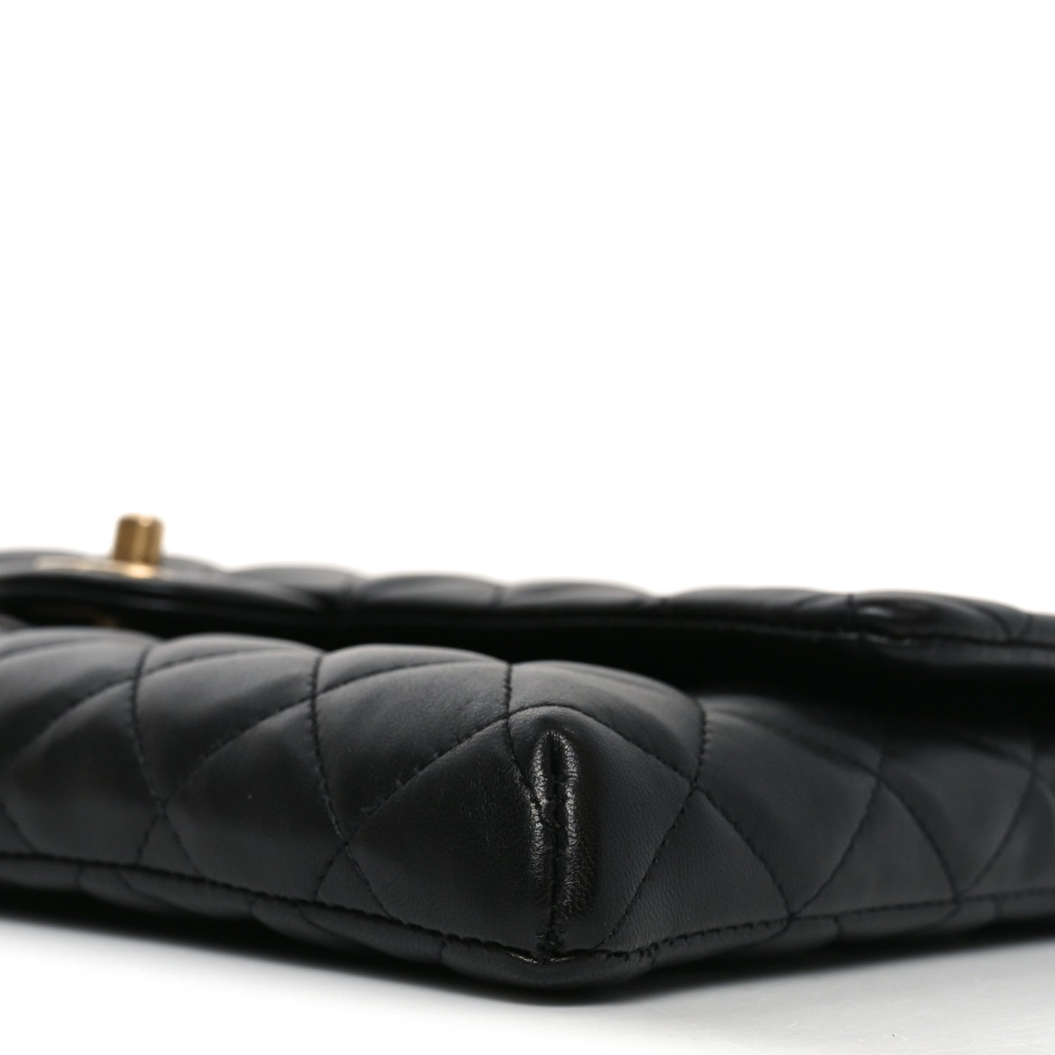 Chanel Lambskin Quilted Flap Clutch Black 9 of 10