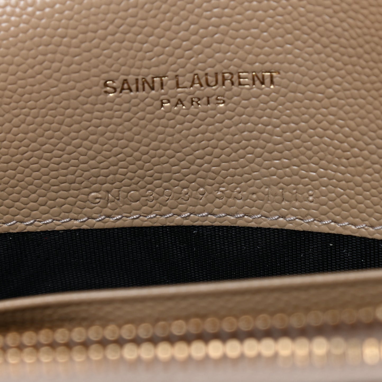 Grain De Poudre Matelasse Chevron Monogram Envelope Chain Wallet Nude Powder