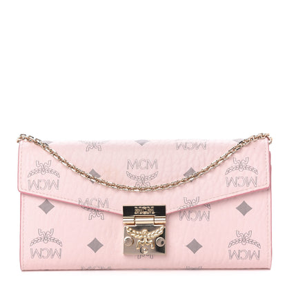 MCM Visetos Large Patricia Wallet On Chain Soft Pink 1 of 9