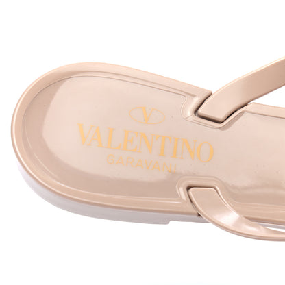 Valentino Garavani PVC Jelly Rockstud Bow Thong Sandals 39 Poudre 7 of 7