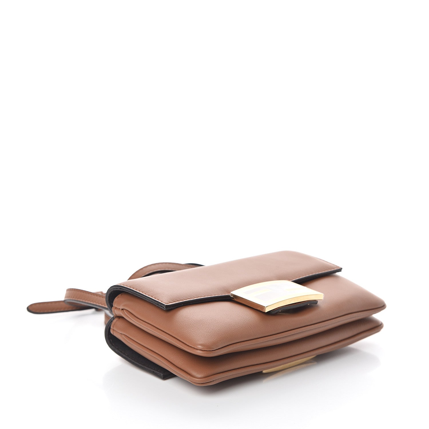 Fendi Vitello Grace Matte Duo Baguette Camel 3 of 8