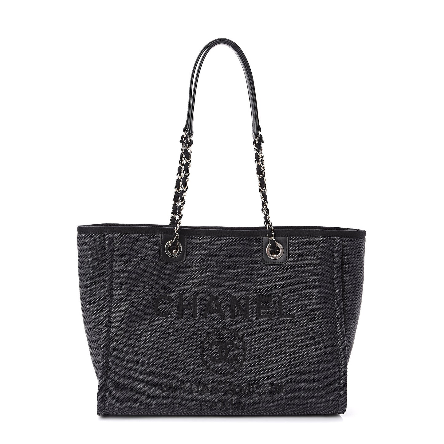 Canvas Small Deauville Tote Black
