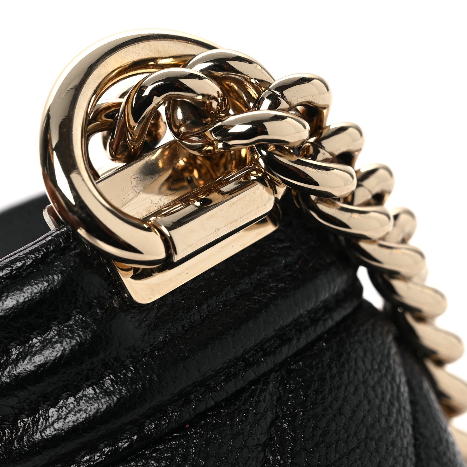 Chanel Caviar Chevron Quilted Mini Boy Flap Black Black 11 of 11