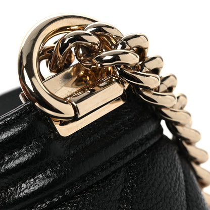 Chanel Caviar Chevron Quilted Mini Boy Flap Black Black 11 of 11