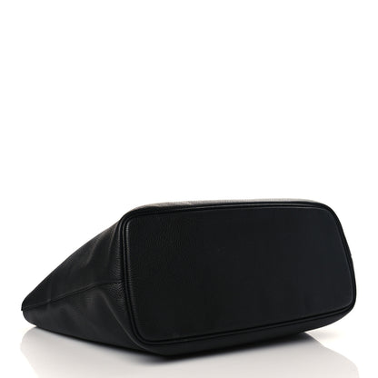 Salvatore Ferragamo Grainy Calfskin Medium Gancini Tote Black 4 of 6