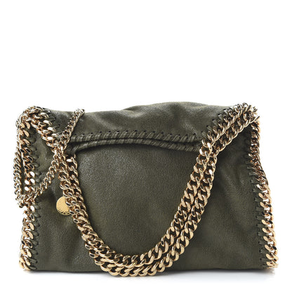 Stella McCartney Shaggy Deer Mini Falabella Fold Over Tote Olive 1 of 10