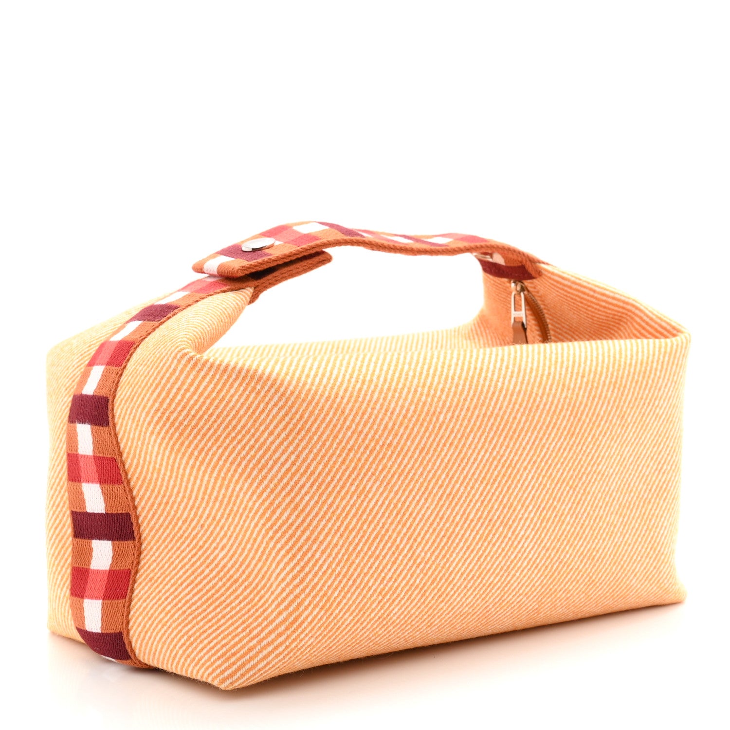 Hermes Merino Wool Large Au Carre Bride-A-Brac Pouch Fauve 3 of 9