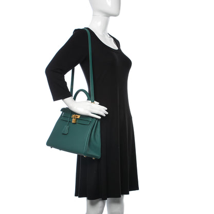 Hermes Togo Kelly Retourne 28 Malachite 3 of 37