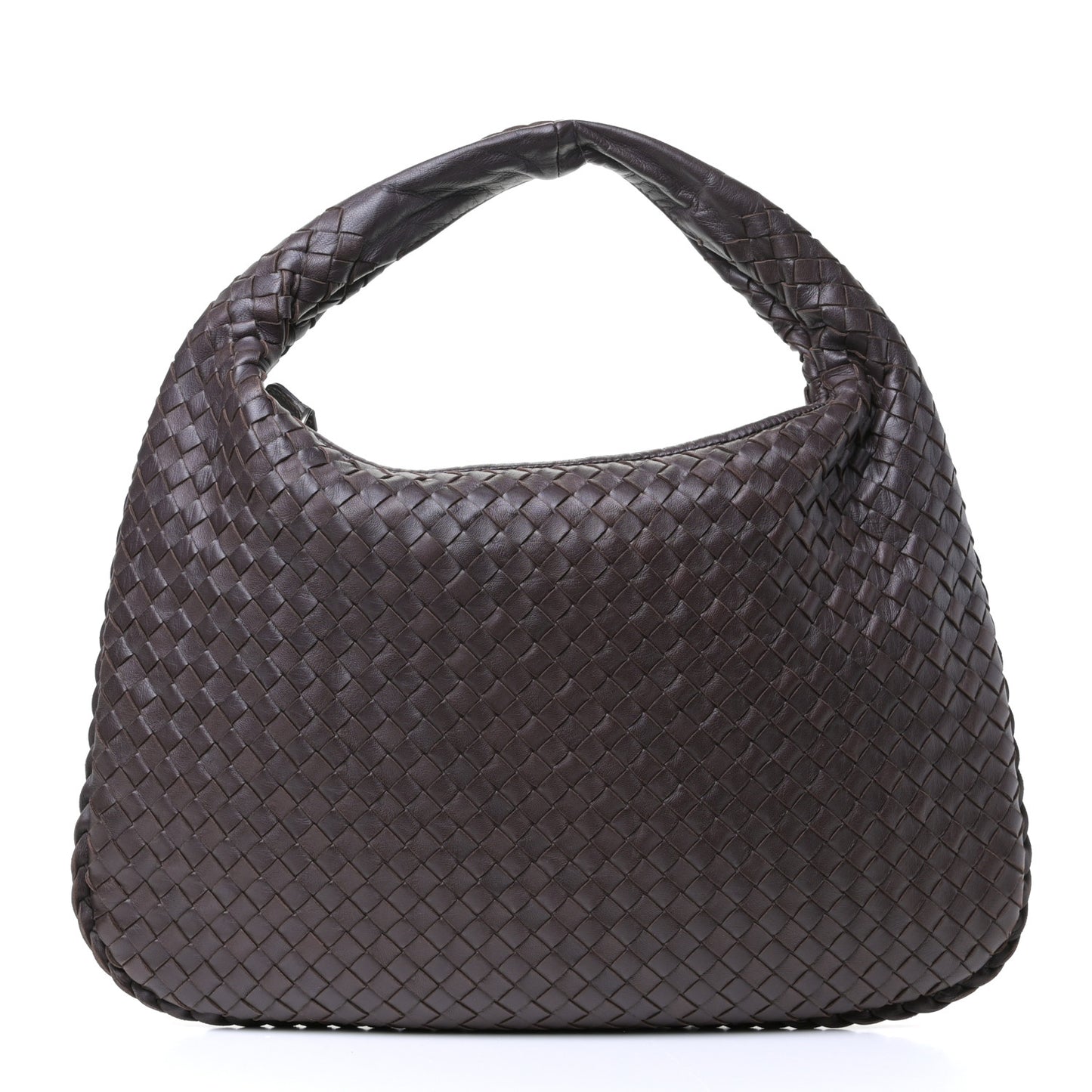 Nappa Intrecciato Medium Veneta Hobo Ebano