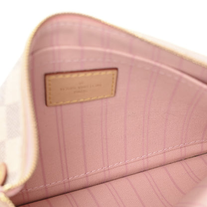 Louis Vuitton Damier Azur Neverfull MM GM Pochette Rose Ballerine 5 of 8