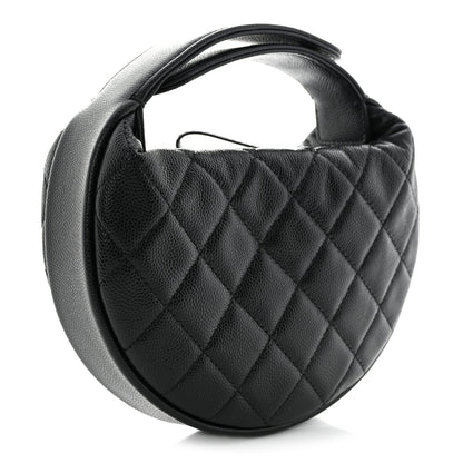 Chanel Caviar Quilted Polly Pocket Pouch Hobo Black 3 of 11