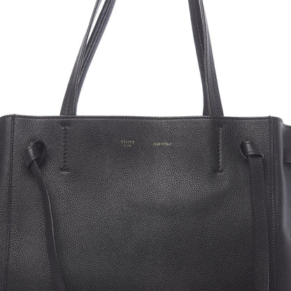 Celine Soft Grained Calfskin Small Belt Cabas Phantom Black 7 of 9