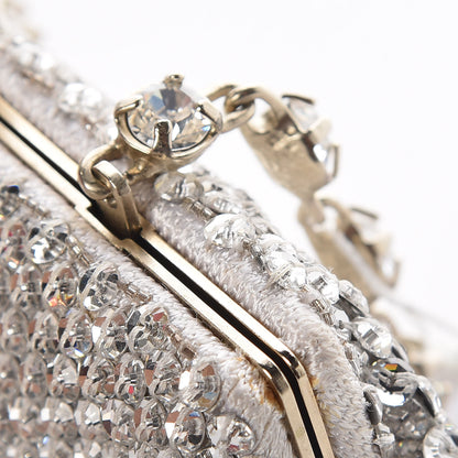 Valentino Garavani Crystal Embellished Clutch Bag Silver 11 of 12